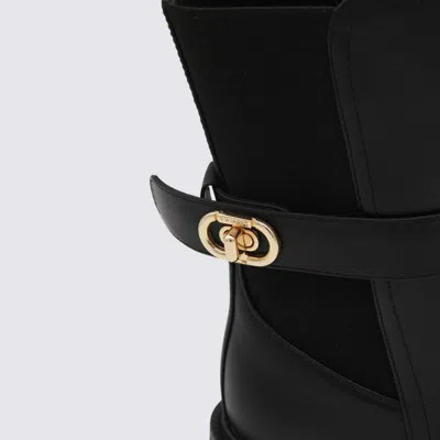Twinset Twin-set Black Polyurethane Boots In Multi