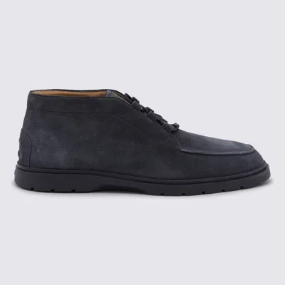 Tod's Mens Tods Ibrido Suede Desert Boots In Blue