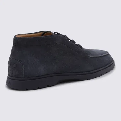 Tod's Mens Tods Ibrido Suede Desert Boots In Blue