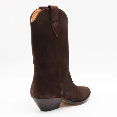 Isabel Marant Duerto Chocolate Cowboy Boots In Suede Women In Brown