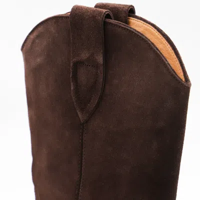Isabel Marant Duerto Chocolate Cowboy Boots In Suede Women In Brown
