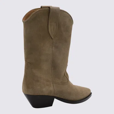 Isabel Marant Beige Leather Duerto Boots In Multi