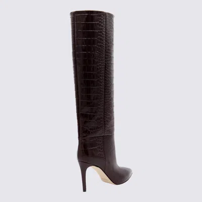 Paris Texas 85mm Mock-croc Stiletto Knee Boots