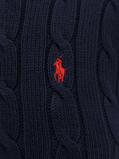 Polo Ralph Lauren Blue Cable-knit Cotton Crewneck Sweater In Blue