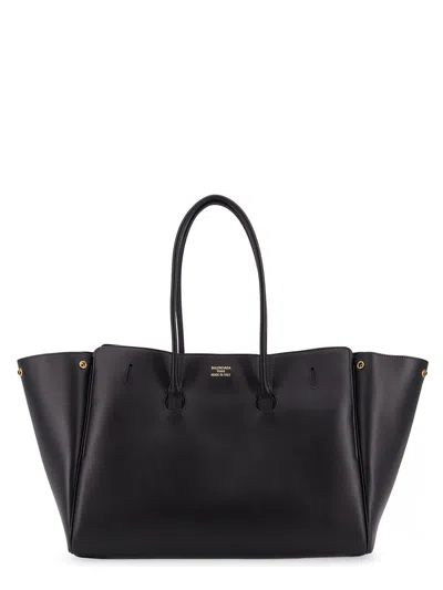 Balenciaga All Day Croco Leather Shoulder Bag In Black