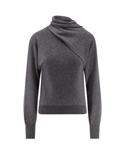 Tom Ford Cashmere And Cotton Turtleneck Sweater In Gray