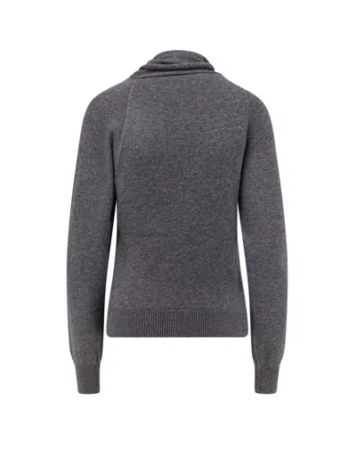 Tom Ford Cashmere And Cotton Turtleneck Sweater In Gray