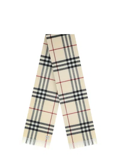 Burberry Men Cashmere Scarf With Giant Check Motif
