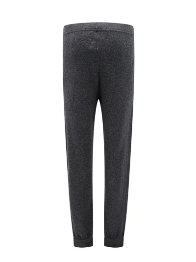 Saint Laurent Signature Cashmere Leggings In Gray