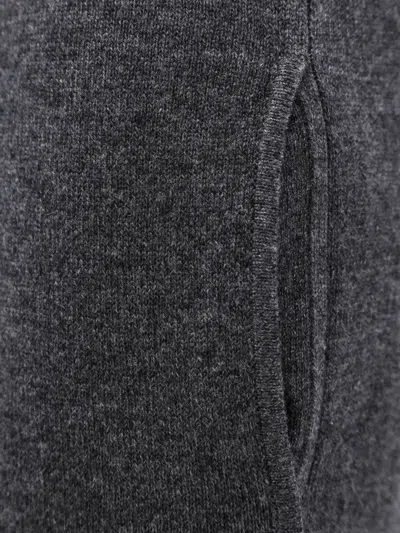 Saint Laurent Signature Cashmere Leggings In Gray