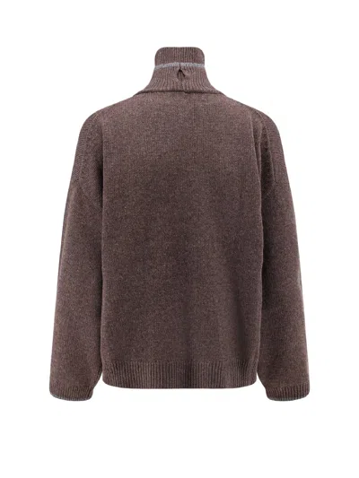 Brunello Cucinelli Women Cashmere Turtle-neck Sweater In Brown
