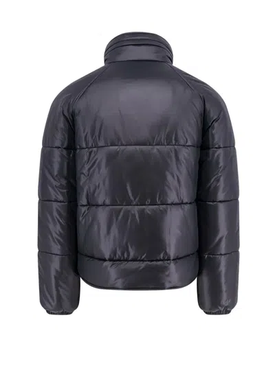 Saint Laurent Cassandre Padded And Quilted Nylon Jacket In Black