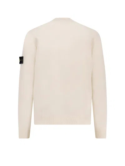 Stone Island Certified Virgin Wool Blend Sweater In Neutral
