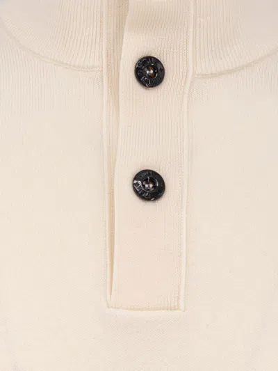 Stone Island Certified Virgin Wool Blend Sweater In Neutral