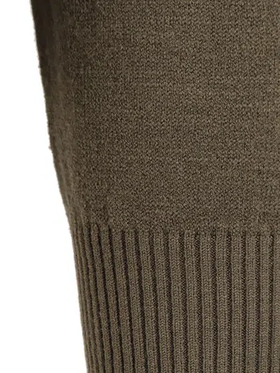 Stone Island Certified Virgin Wool Cardigan In Green