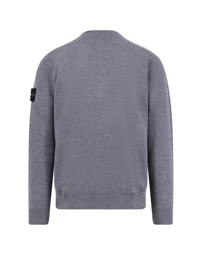 Stone Island Certified Virgin Wool Sweater In Gray