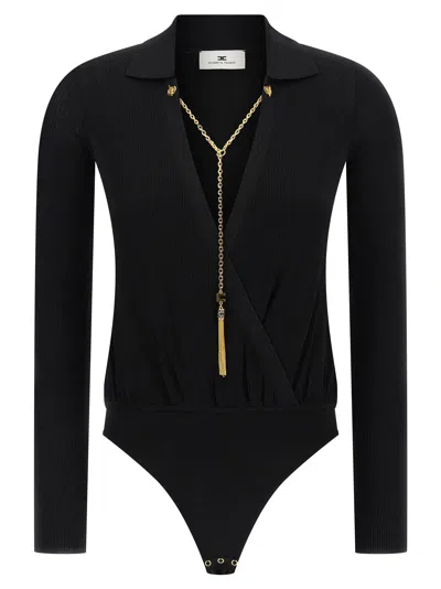 Elisabetta Franchi Chain-embellished Bodysuit In Multi