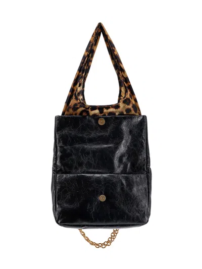 Balenciaga Changeable Leather Shoulder Bag With Animalier Insert