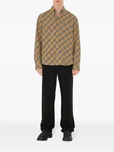 Burberry Vintage Check Long-sleeved Shirt In Multi