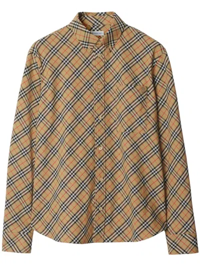 Burberry Vintage Check Long-sleeved Shirt In Multi