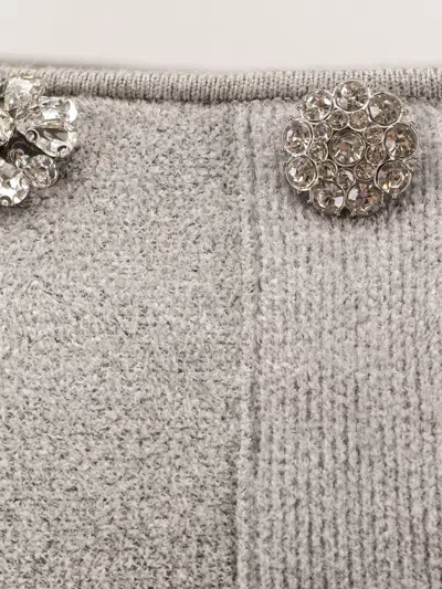 Self-portrait Chenille Sweater With Rhinestones In Multi