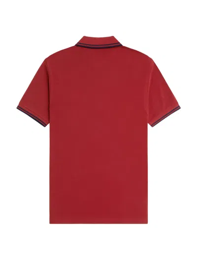Fred Perry Classic Polo Shirt With Logo Embroidery In Red