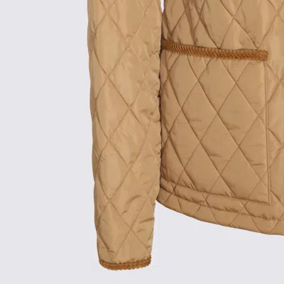 Burberry Padded Jackets With Corduroy Collar In Multi