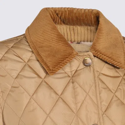 Burberry Padded Jackets With Corduroy Collar In Multi