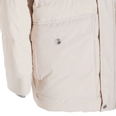 Brunello Cucinelli Coats Blacks And Greys In White