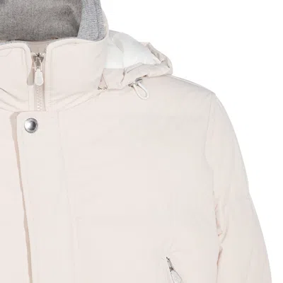 Brunello Cucinelli Coats Blacks And Greys In White