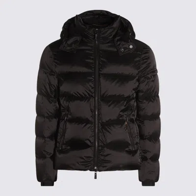 Moorer Hooded Quilted Down Jackets With Side Pockets In Brown
