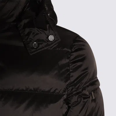 Moorer Hooded Quilted Down Jackets With Side Pockets In Brown