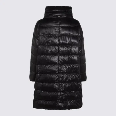 Herno Long Jacket In Satin And Lady Alternative Fur In Multi