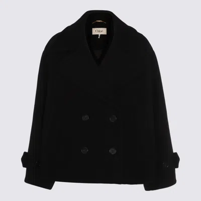 Chloé Women Double-breasted Jacket With Peaked Lapels In Multi