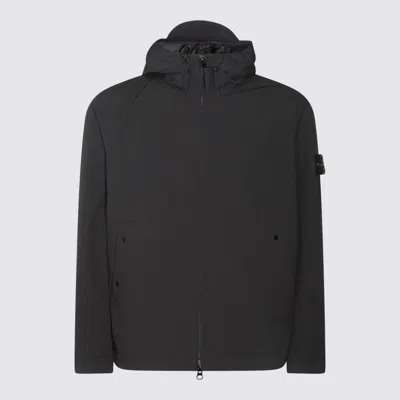 Stone Island Soft Shell Padded Jacket With Waterproof And Windproof Membrane In Blue