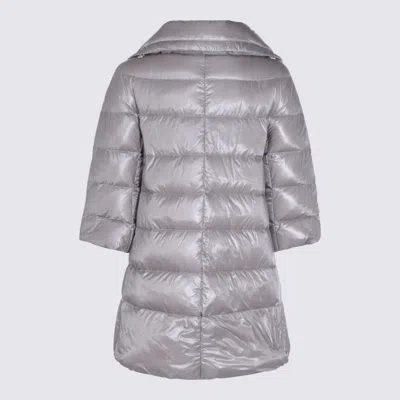 Herno Padded Jackets With High Collar And Side Pockets In Gray