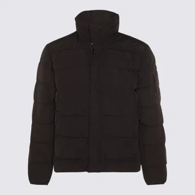 C.p. Company Coats Blacks And Greys In Brown