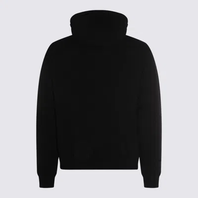 Moorer Long Sleeve Cotton Coat In Black