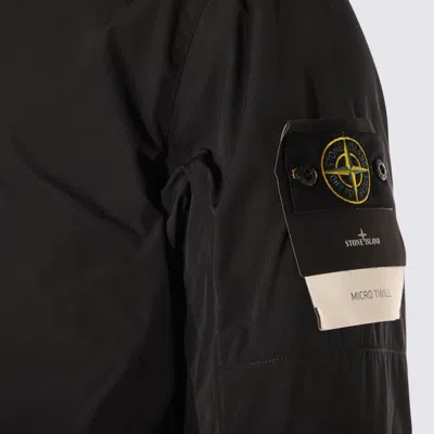 Stone Island Coats Blacks And Greys In Black
