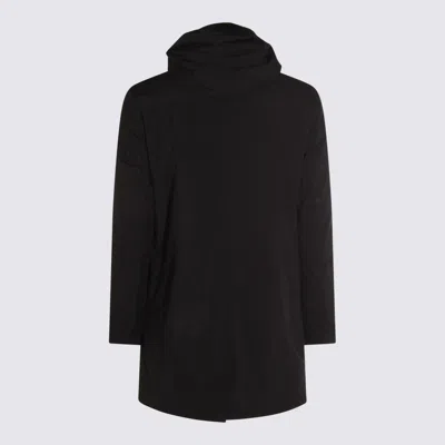 Montecore Stand-collar Zip-front Coat In Black