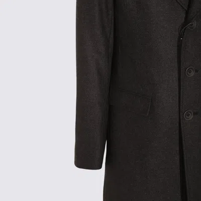 Herno Wool Coats Featuring Back Vent In Multi