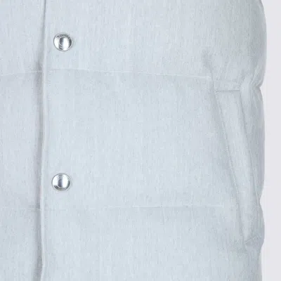 Eleventy Hooded Padded Sleeveless Jackets With Side Pockets In Multi
