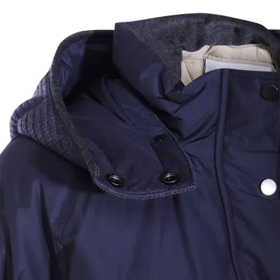 Brunello Cucinelli Coats Blu Profondo In Blue