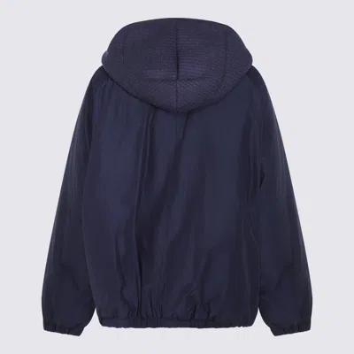 Brunello Cucinelli Coats Blu Profondo In Blue