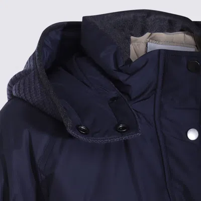 Brunello Cucinelli Coats Blu Profondo In Blue