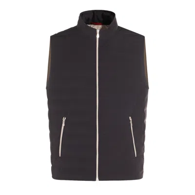 Brunello Cucinelli Padded Gilet In Blue