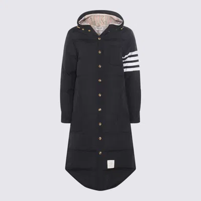 Thom Browne Quilted Long Puffer Jacket With Hood In Multi