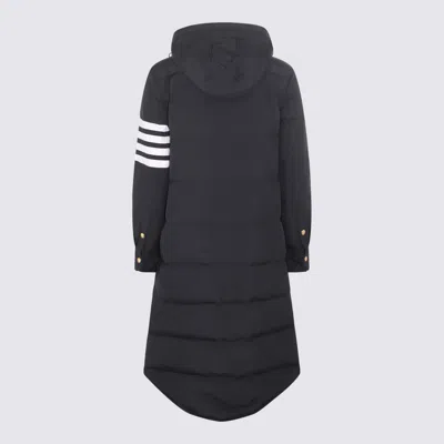 Thom Browne Quilted Long Puffer Jacket With Hood In Multi