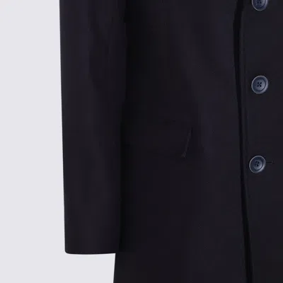 Herno Coats Blue And Green In Blue