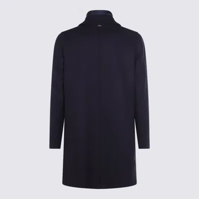 Herno Lapel Side Pockets Long Sleeves Coat In Black